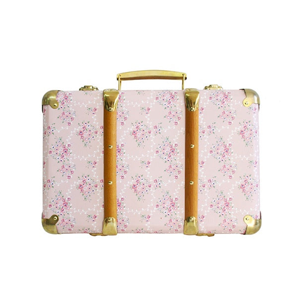ALIMROSE | Mini Vintage Briefcase Pink Floral Wreath