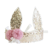 ALIMROSE | Sequin Bunny Crown Gold