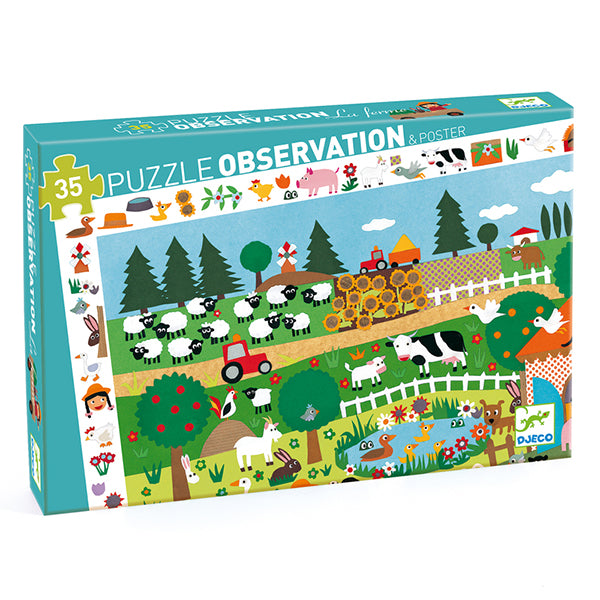 DJECO | The Farm - 35pc Observation Puzzle