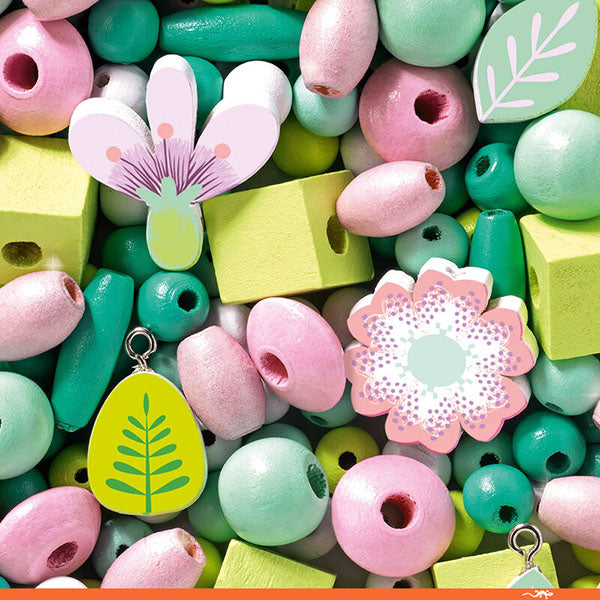DJECO | Leaves & Flowers Wooden Beads