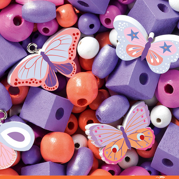 DJECO | Colourful Butterfly Wooden Beads