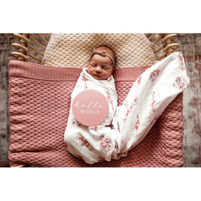 SNUGGLE HUNNY KIDS | Diamond Knit Baby Blanket - Rosa