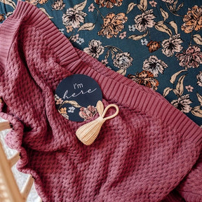SNUGGLE HUNNY KIDS | Diamond Knit Baby Blanket - Mauve