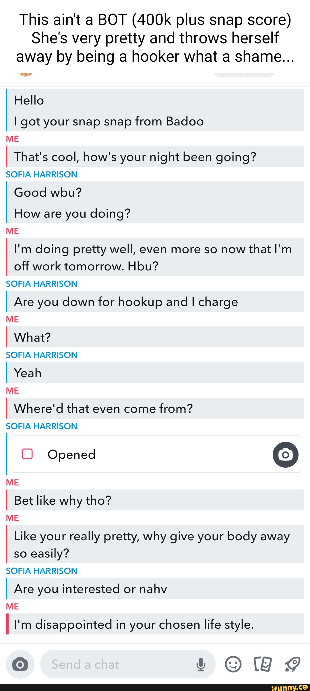 hooker snapchat